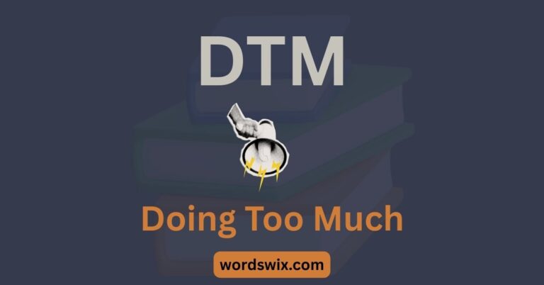 DTM Meaning in Text