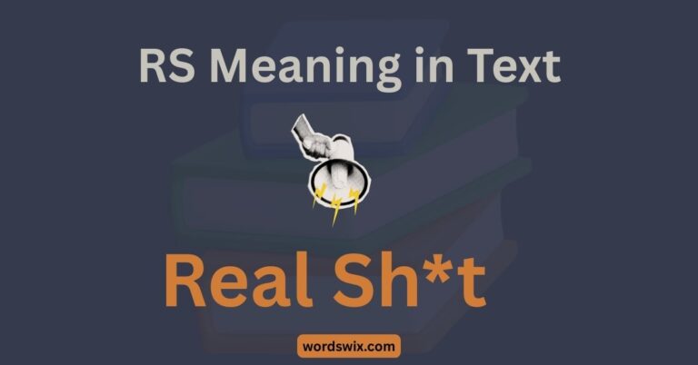 RS Meaning in Text