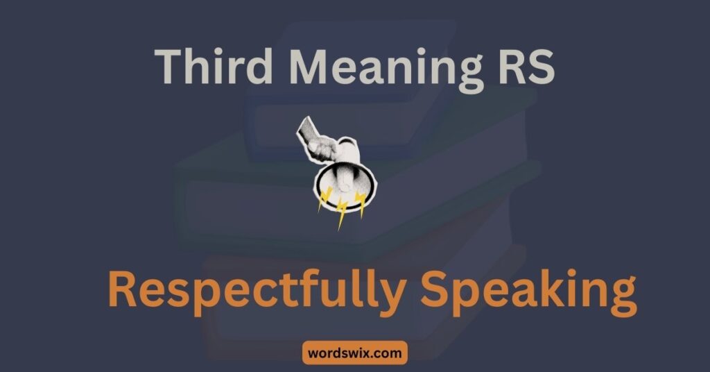 rs meaning