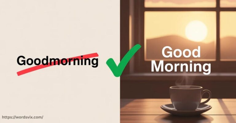 Goodmorning or Good Morning