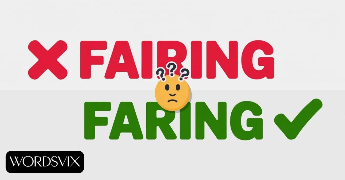 How Are You Fairing or Faring? Differences + Examples