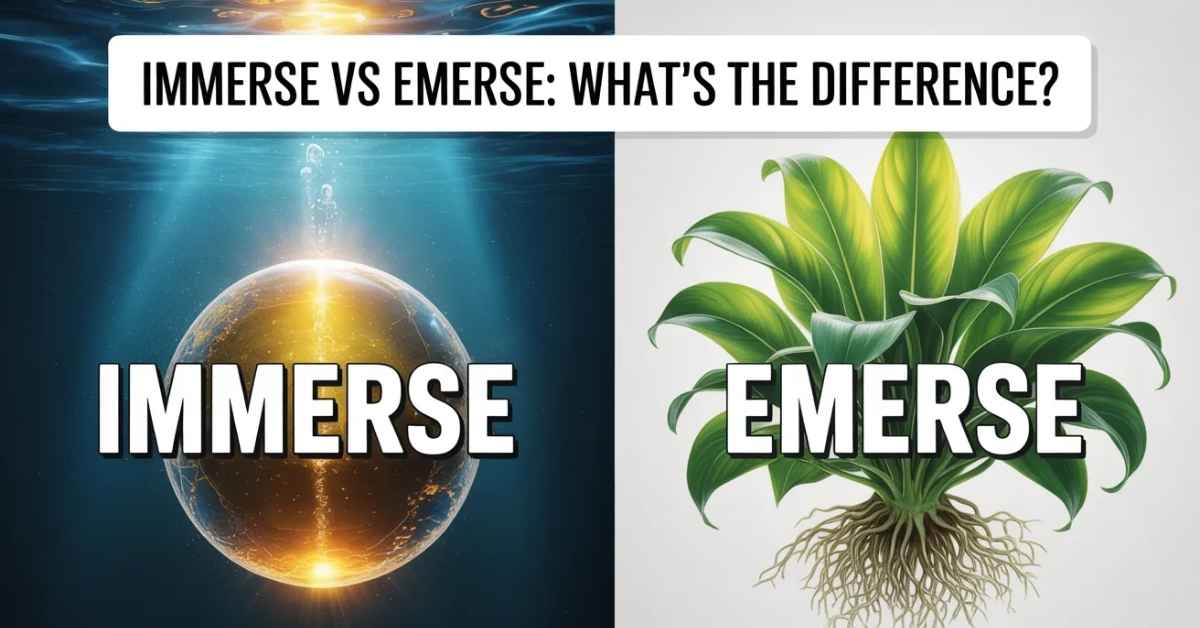 Immerse Vs Emerse What's the Real Difference and Why It Matters
