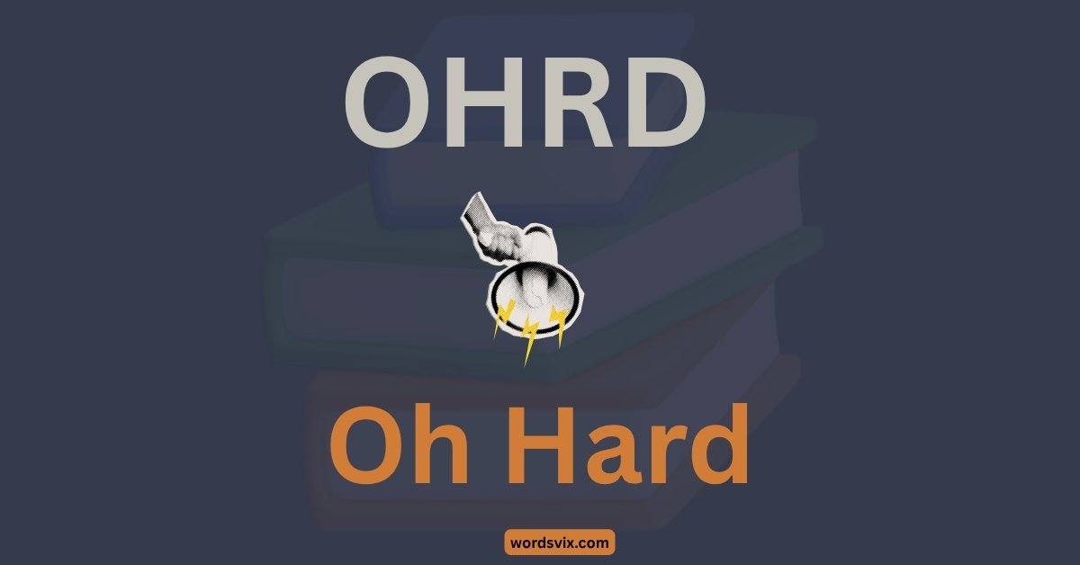 OHRD Meaning in Text
