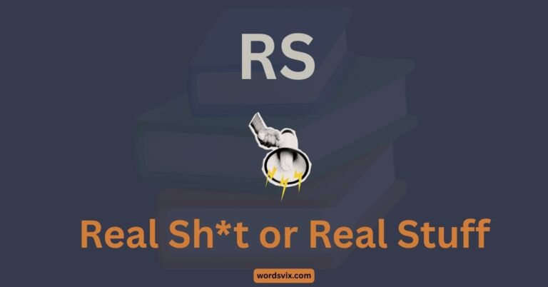 RS Meaning in Text