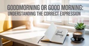 Goodmorning or Good Morning Understanding the Correct Expression