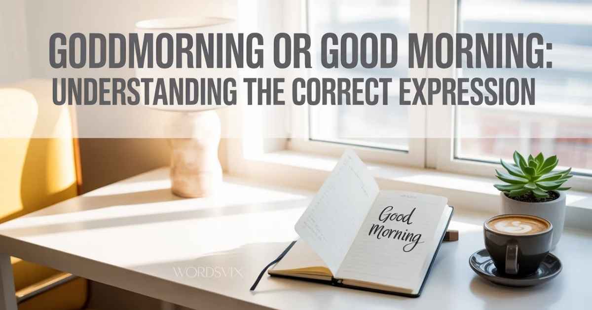 Goodmorning or Good Morning Understanding the Correct Expression