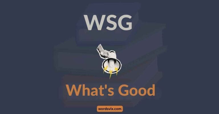 What Does WSG Mean in Text