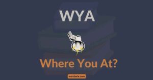 What Does WYA Mean in Text