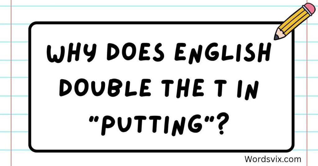 Why Does English Double the T in "Putting"?